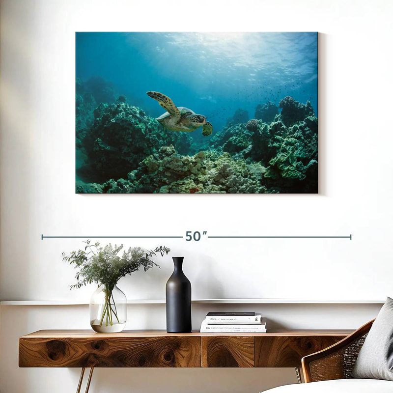 Brampt Sea Turtle In Maui, 26" H x 39" W