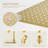 High Pressuer Square Rain Shower Head, Ultra Thin, SUS304 Stainless Steel, Universal Any Decorative Style, All Metal Rainfall Shower Head, Brushed Gold, 12 inch-121279688