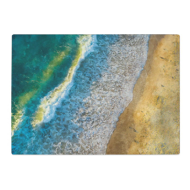 Rocker Beach in Sunderland Painting Chopping Board, 0.4cm H x 28.5cm W x 39cm L