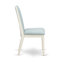 Ensemble de table de salle à manger 5 pièces comprenant une table de cuisine en ciment et 4 chaises rembourrées en lin bleu ciel avec dossier haut - Lin brossé blanc-1198032376-1198032373-1198032377