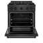ZLINE 30 in. Paramount Dual Fuel Range in Black Satin Stainless Steel with 4 Brass Burners