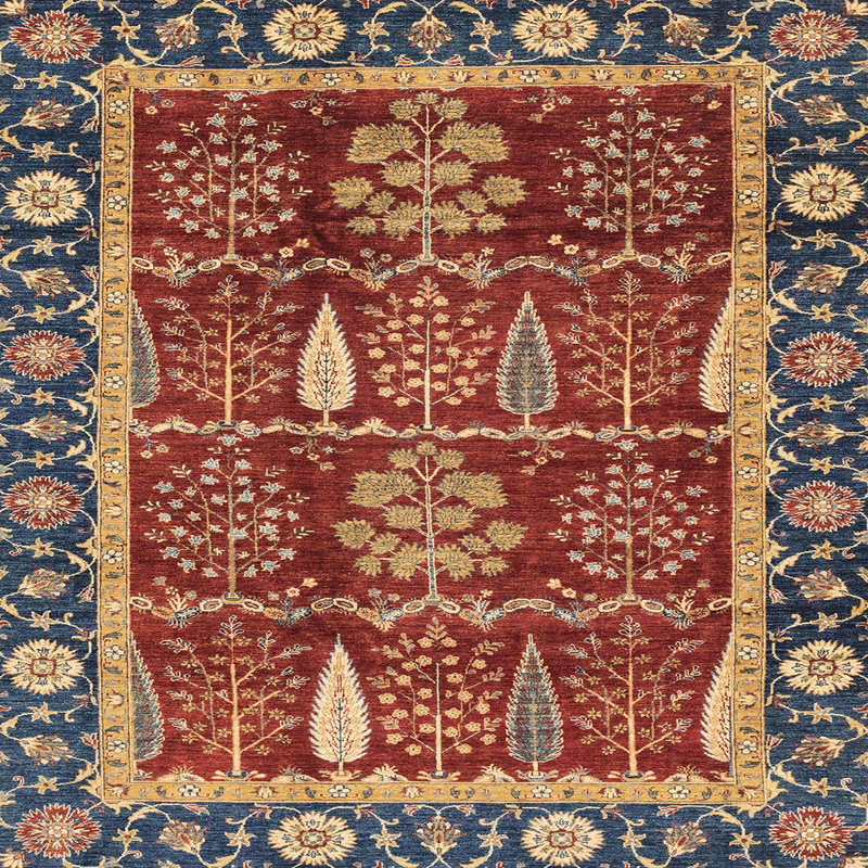 Tapis abstrait moderne 3107, Carré 5 pi