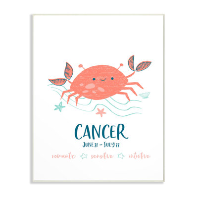 «Marlinton Fun Modern Zodiac Cancer Crab», art encadré