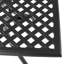Table de sable carrée 40,13 po en aluminium noir pour loisirs de patio