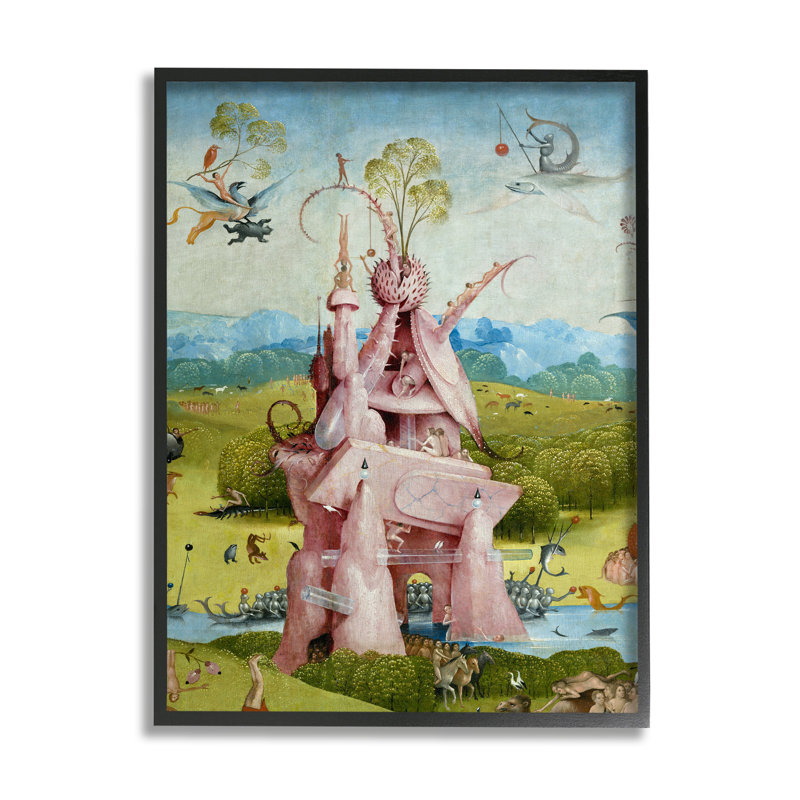 " Garden Of Earthly Delights Left Panel Detail Hieronymus Bosch " by One1000paintings Painting Print, 20" H x 16" W x 1.5" D