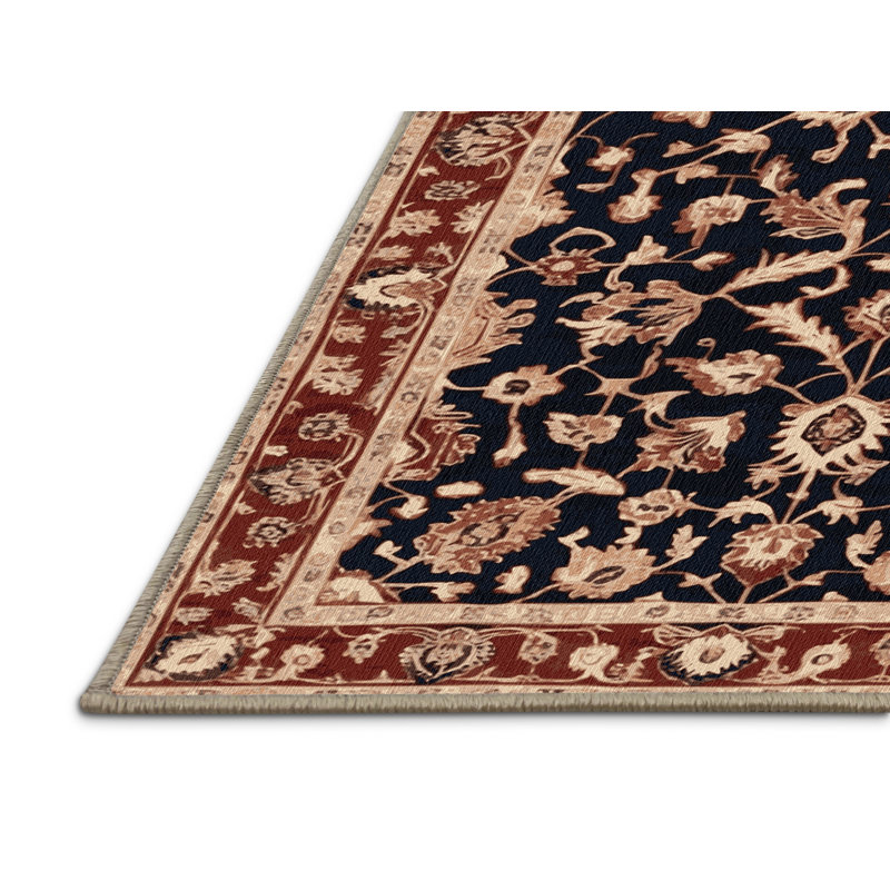 Machine Washable Persian Brown Area Rug, Square 6'