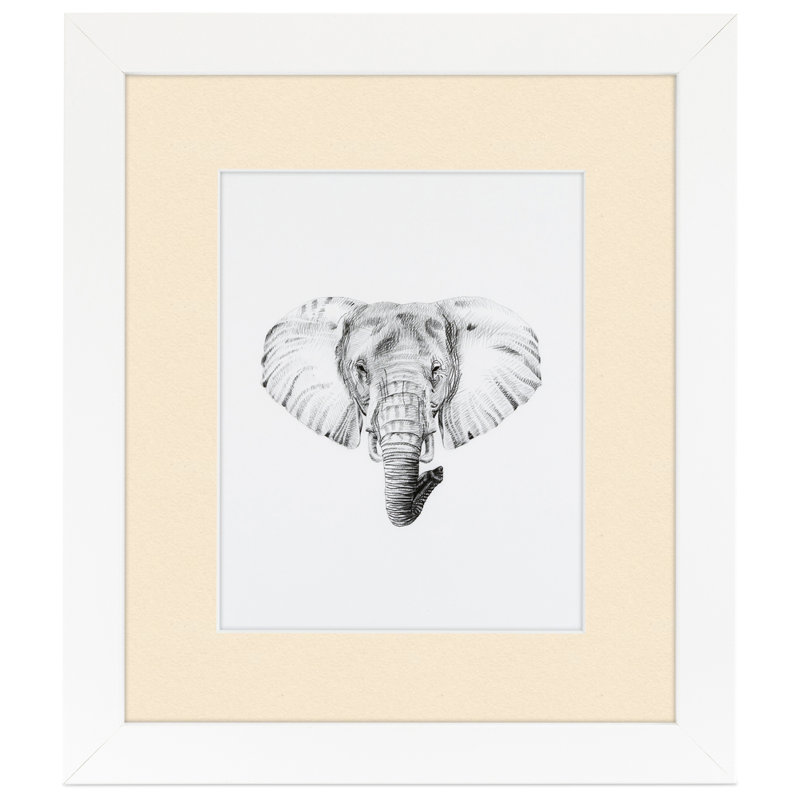 Matte Picture Frame with Mat, Alabaster