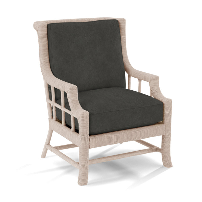 Lafayette Armchair, Bisque, White Performance Fabric; 0851-94