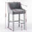 Upholstered Counter Stool with Solid Wood Frame-993758914