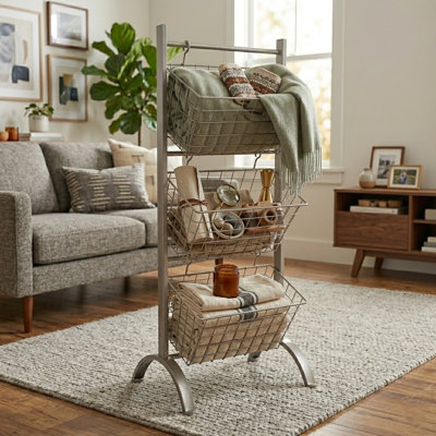 Priyas Home Goods Decorative Basket