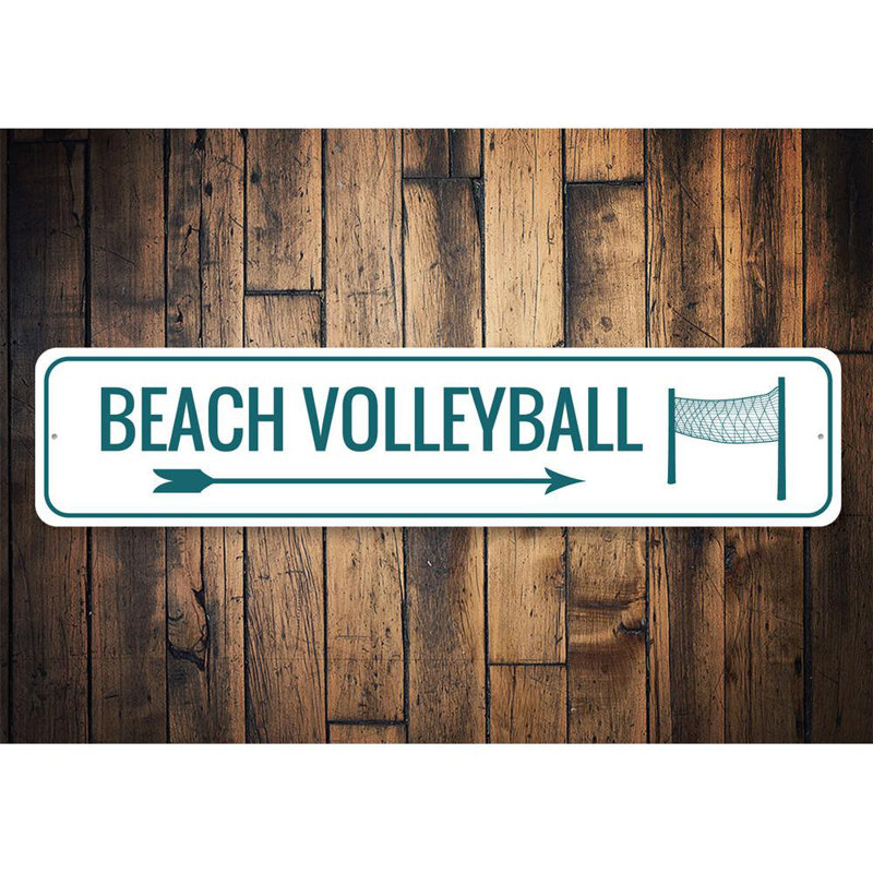 Panneau de plage en aluminium Beach Volleyball, H 4 po x l 18 po x P 0,04 po