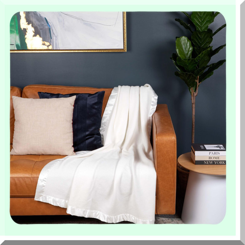 CozyTrim Luxe White Throw Blanket - 50x60
