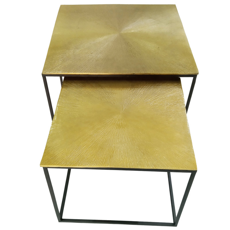 Wolbert Frame Nesting Tables, Gold