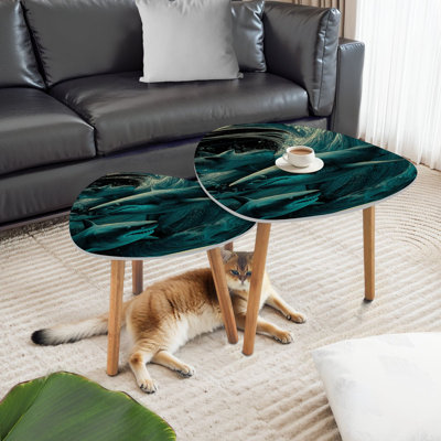 Ensemble de 2 tables basses gigognes Triangle