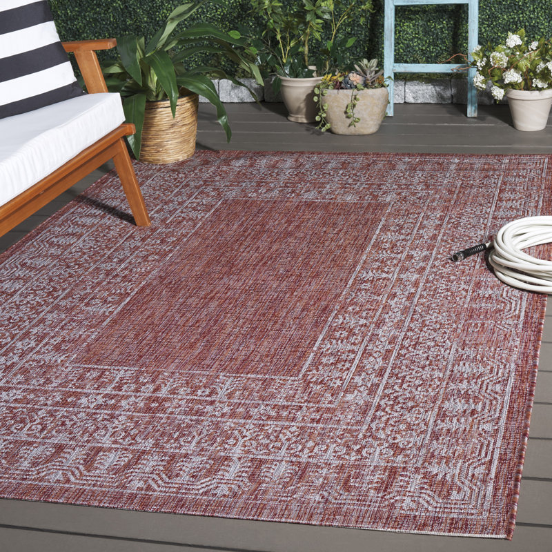 Mccoy Floral Hand Woven Indoor / Outdoor Area Rug, Rectangle 160 x 231 cm