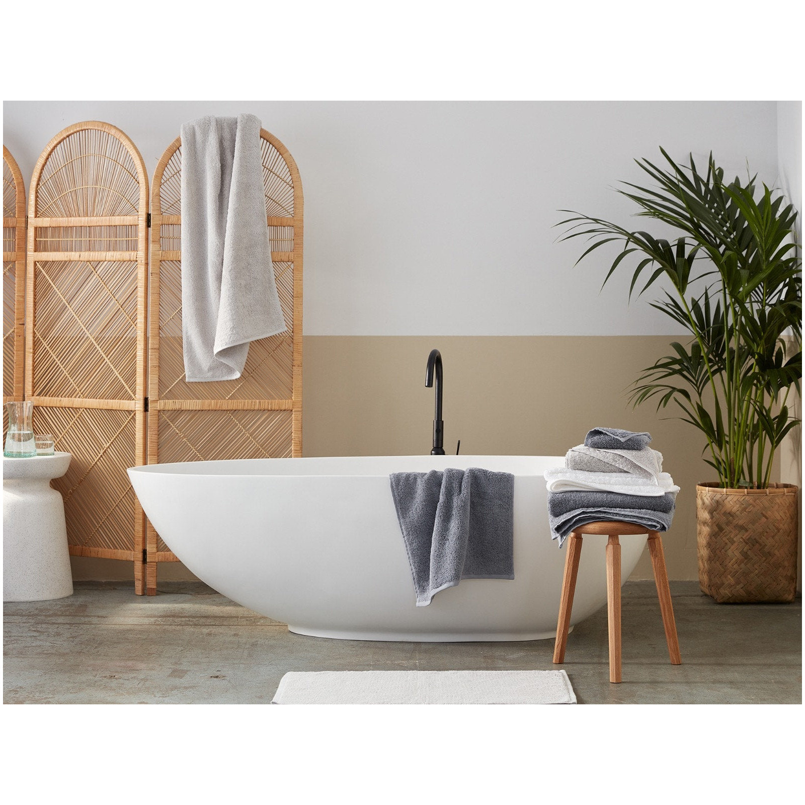 Cloud Loom Organic Bath Towel, Fog, Bath Towel - 1 Pack