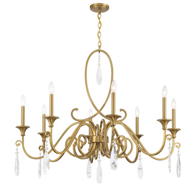  Fairchild 6-Light Chandelier in Warm Brass