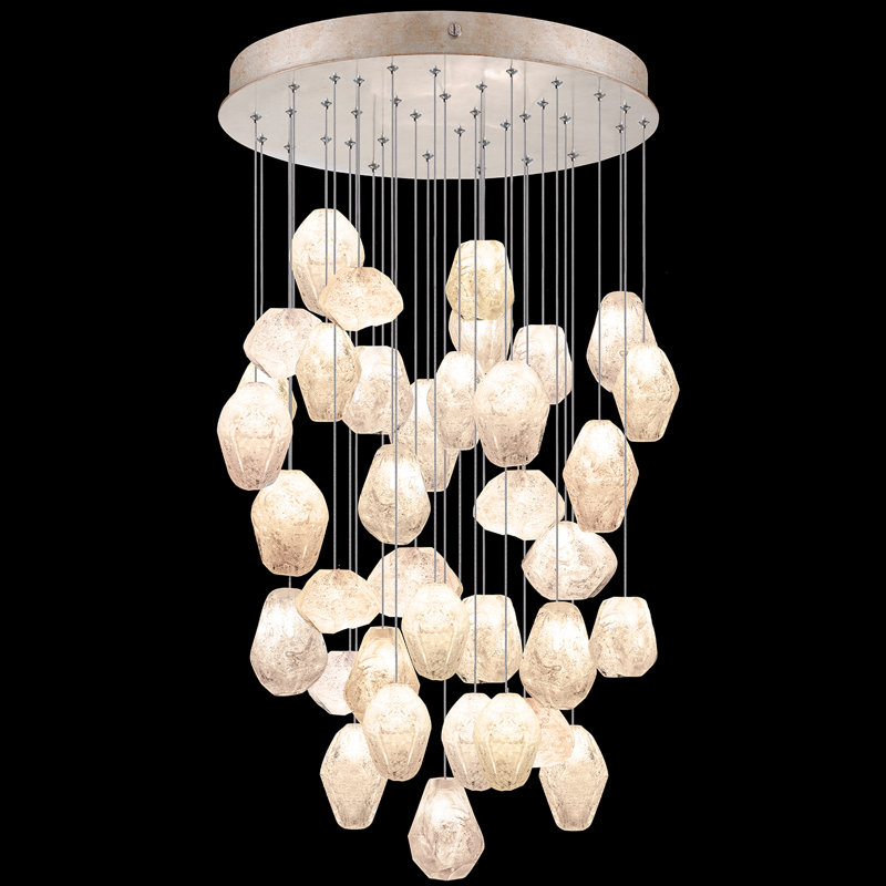 Natural Inspirations 36 - Light Pendant, Gold, Natural Quartz