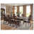 Traditional Dark Oak Extendable Dining Table with Separate Leaf - Seats 8