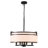 6- Light Dimmable Modern Farmhouse Drum Chandelier with Round Linen Shade-772809982