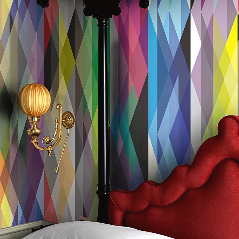 Arnelia Colored Geometric Wallpaper