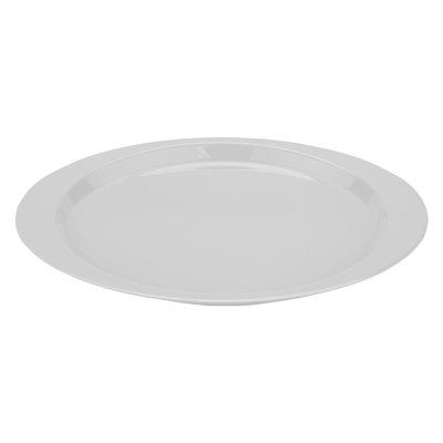 Plat de service ovale en mélamine GET, blanc diamant (ensemble de 12)