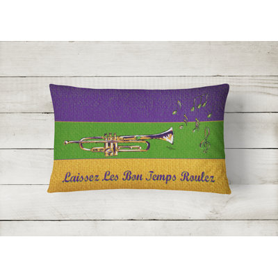 Mardi Gras Indoor/Outdoor Throw Pillow