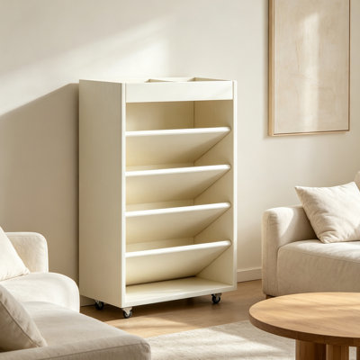 Beige Modern Solid wood Standard Bookcase