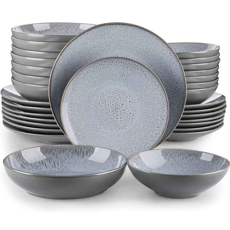 Vancasso Dinnerware - Set of 32, Grey