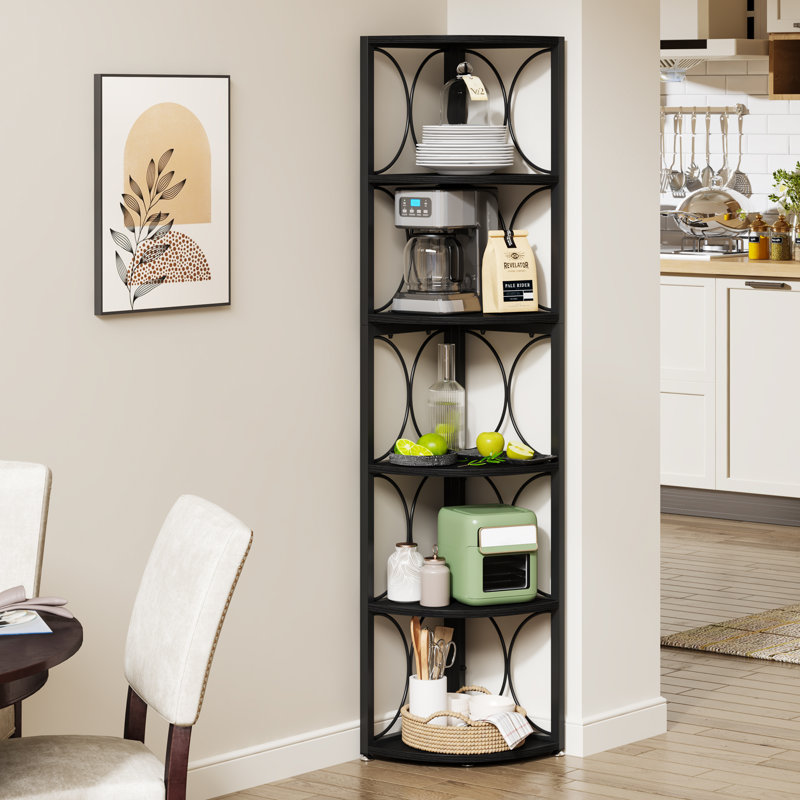 Pfaff Corner Bookcase, Black