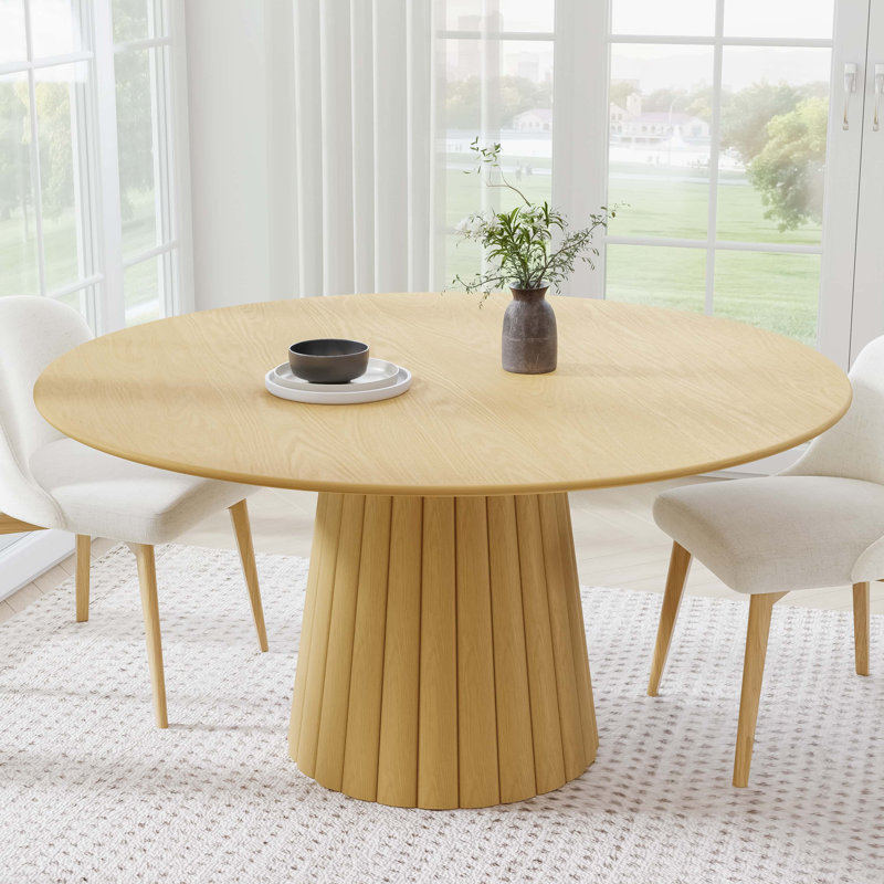 Table de salle à manger en bois massif, H 30 po x L 60 po x l 60 po, Chêne