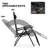 Elsha 3Pcs Folding Zero Gravity Reclining Chair Set with Coffee Table, Extra Wide Lounge Chairs Set-1519648235
