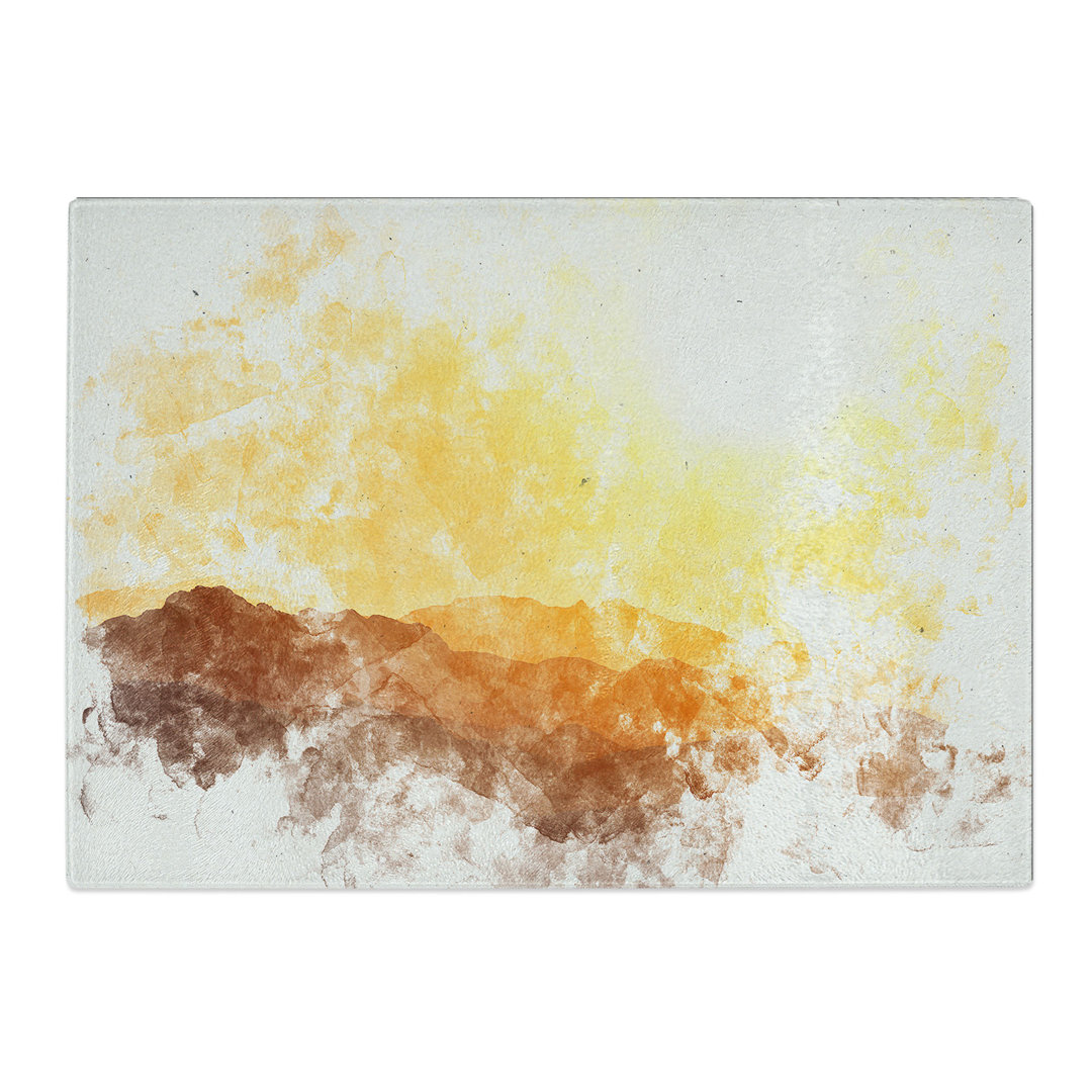 Tempered Glass Mountain Layers Chopping Board
