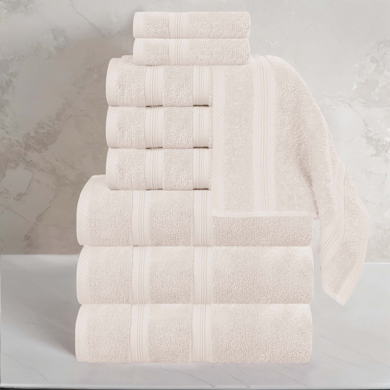 Ensemble de serviettes assorties en coton Smart Dry Zero Twist, Ivoire