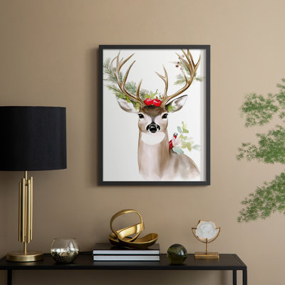 «Christmas Holiday Art XLI», reproduction encadrée - bois massif