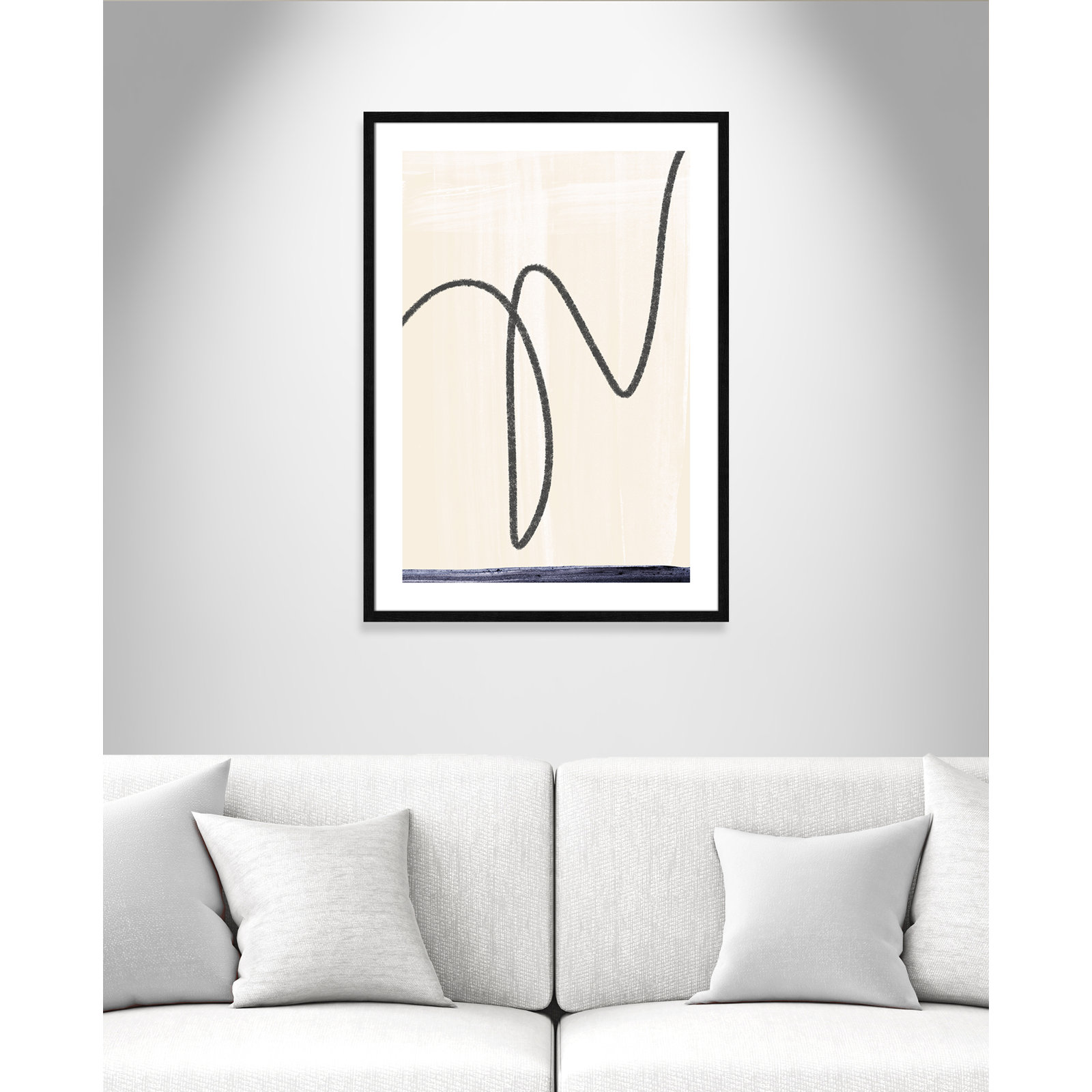 'Departured I' - Picture Frame Painting Print on Paper, Black Framed Paper, 35.5" H x 25.5" W x 0.75" D