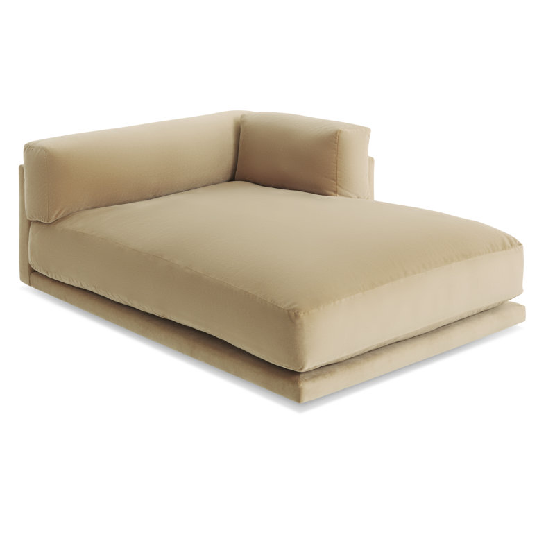Sunday Chaise Lounge, Sanford Natural Linen, Right Hand Facing