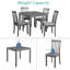 Dining Set, Square Wooden Dining Table With  Upholstered Chairs  Kitchen, Dining Room