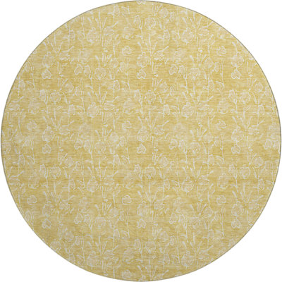 Premium Machine Washable Prisco Gold Rug