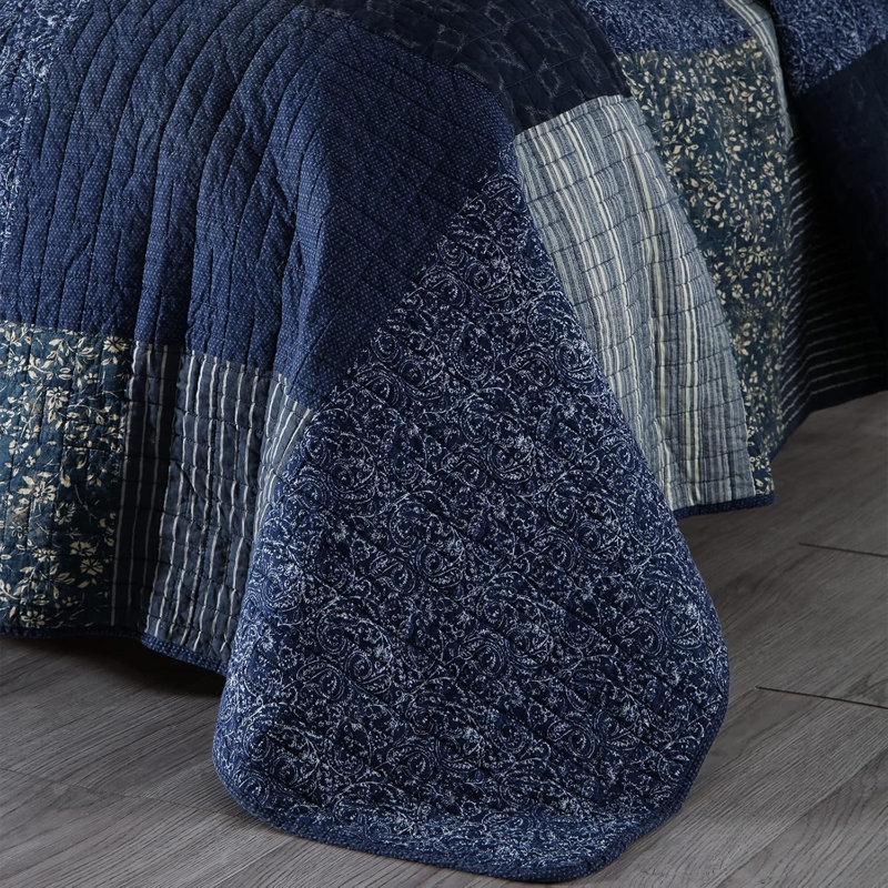 Ensemble de courtepointe réversible et légère 3 pièces Quilts, Édredon pour très grand lit + 2 taies décorativ