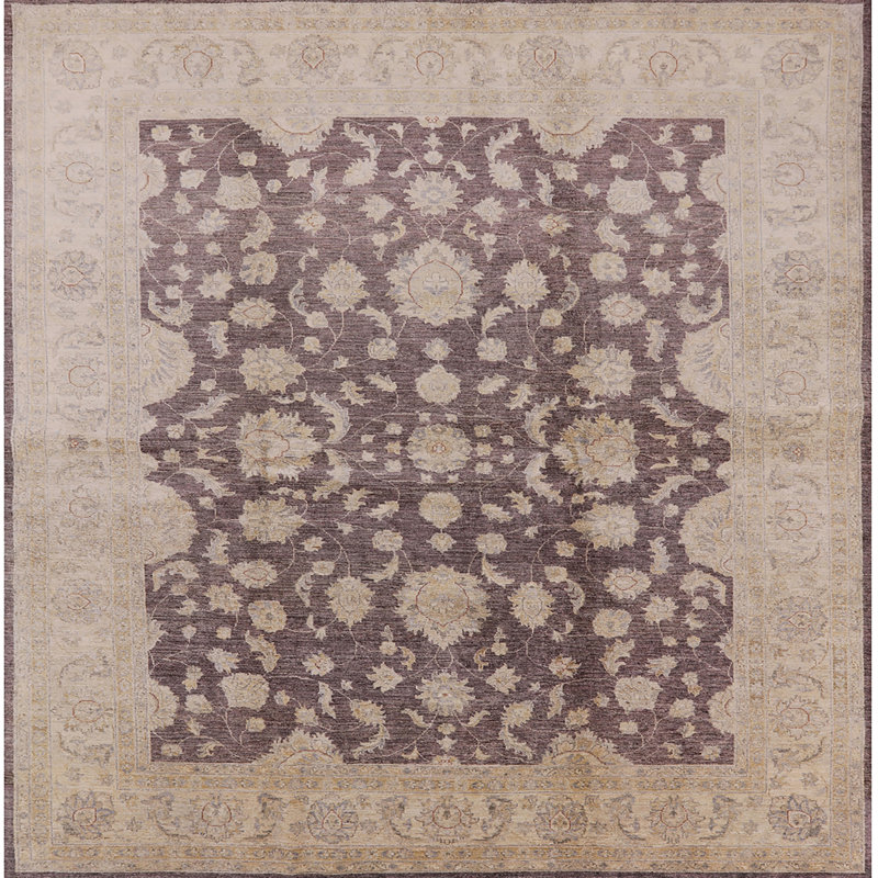 Tapis oriental brun / beige Mattheus, Carré 5 pi