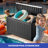 Edrosie Inc 46.3'' W 80 Gallons Water Resistant Resin Lockable Deck Box-100811027