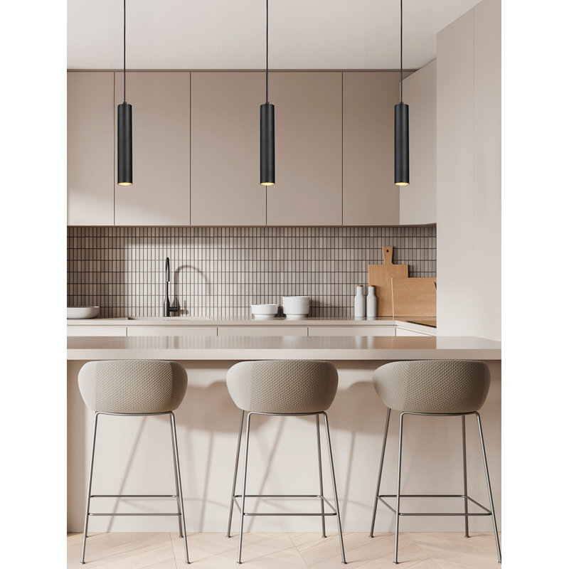 1 - Light Kitchen Island Pendant, Black 
