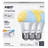 Feit A19 E26 (Medium) Smart-Enabled LED Bulb Adjustable White 60 Watt Equivalence 3 pk