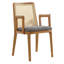 Chaise de salle à manger en bois et rotin Monarch-102521186