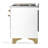 Majestic III Series 60 Inch Dual Fuel Range with 7 Sealed Burners, Griddle, in White (Natural Gas, Brass Trim)-124828813-124828803-124828801