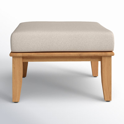 Nichols Outdoor Teak Ottoman with Sunbrella Cushion -  Joss & Main, 5ED5C057CE3D4A2F8335A2A5FCD61CC2