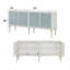 Console blanc perle et argent scintillant