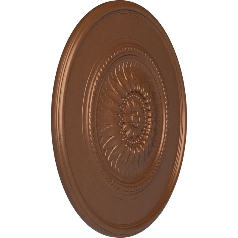 Médaillon Endurathane Wigan pour plafond, DO 29 3/4 po x P 1 1/2 po, Cuivre poli