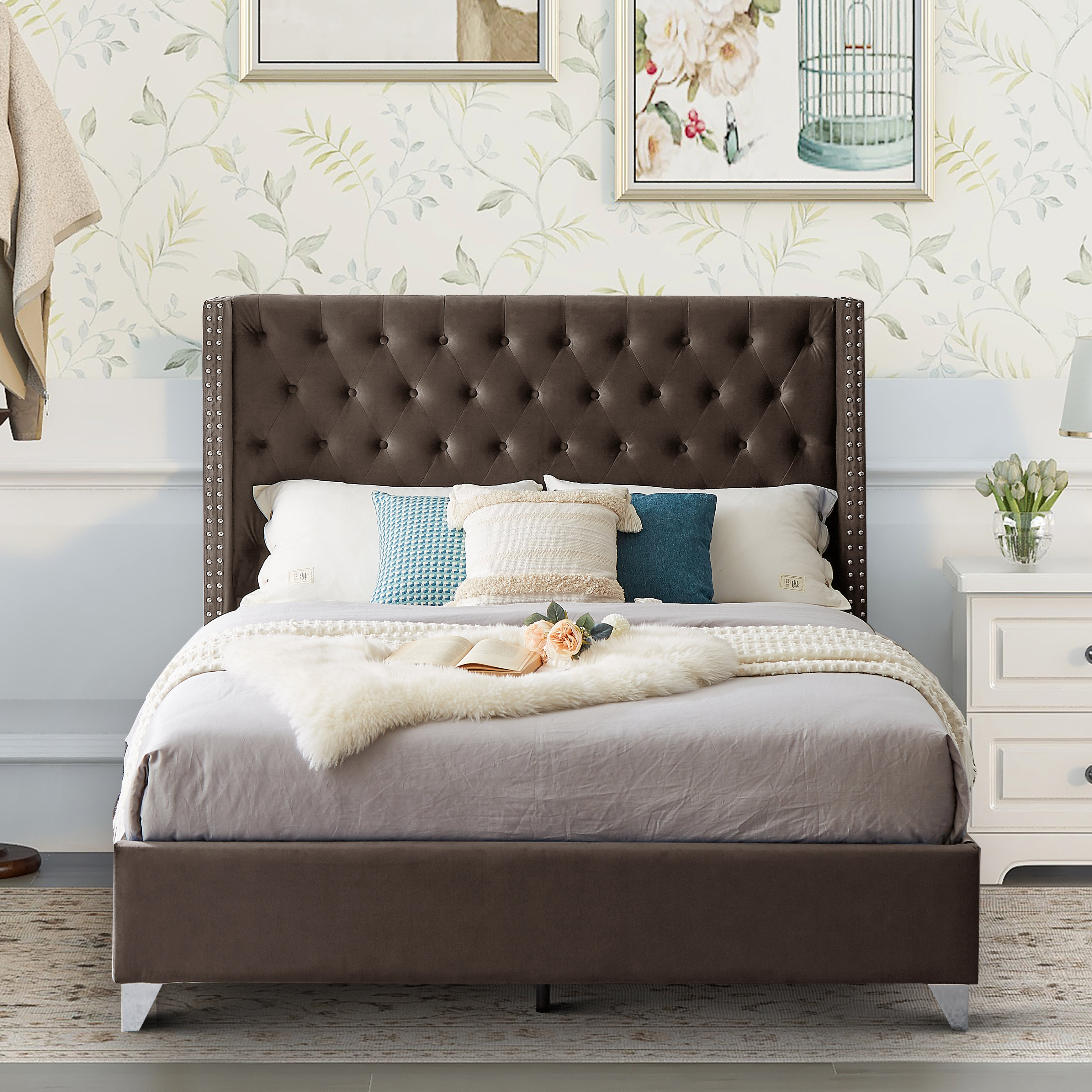 House of Hampton® Jaquisha Upholstered Platform Storage Bed | Wayfair